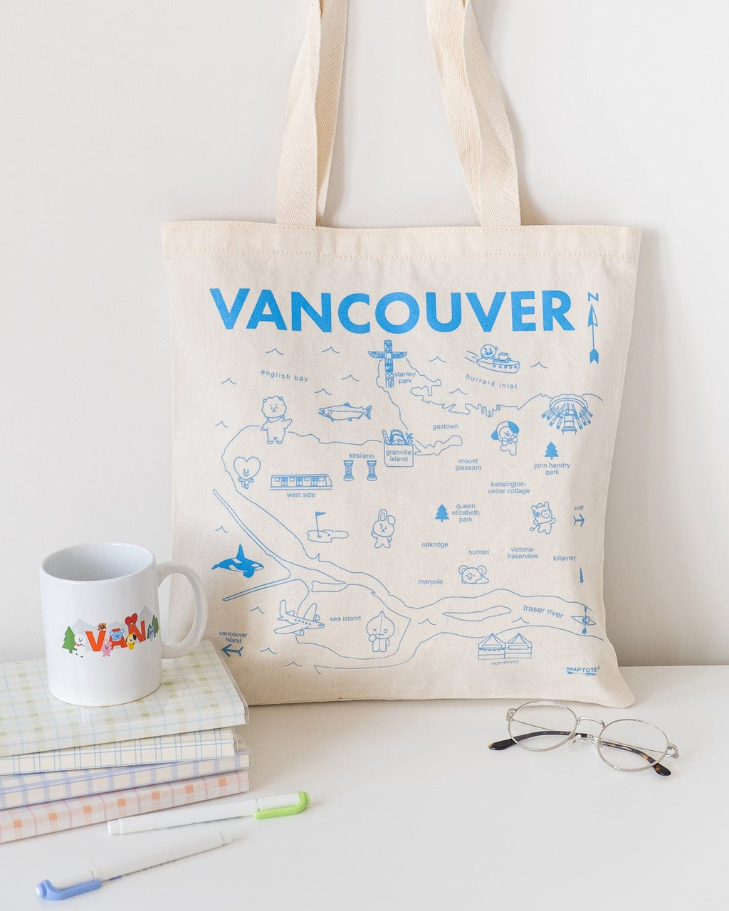 Warehouse Sale - LIMITED EDITION BT21 Vancouver Map Tote Bag