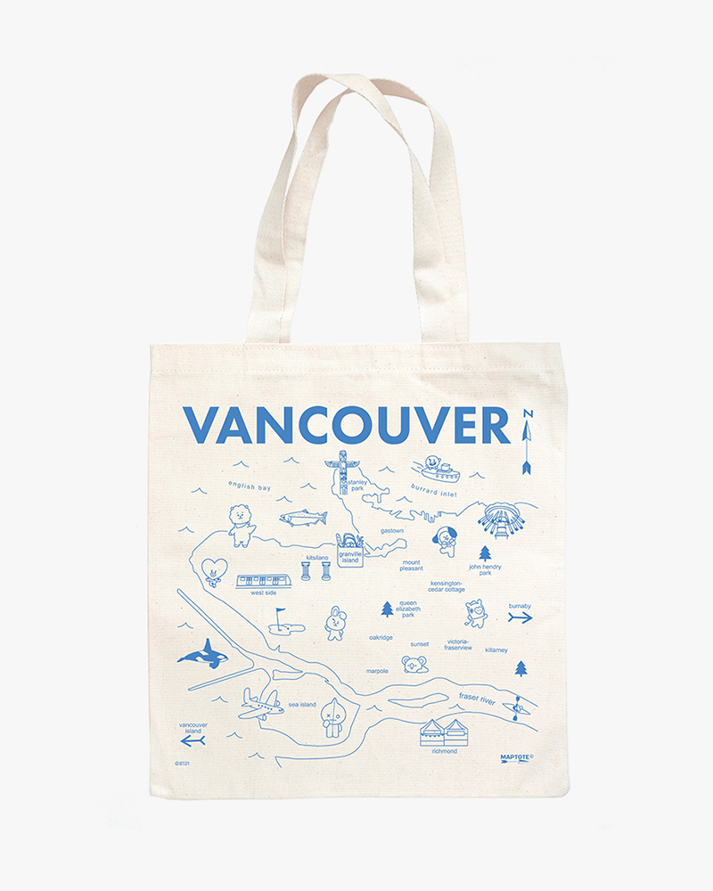 Warehouse Sale - LIMITED EDITION BT21 Vancouver Map Tote Bag