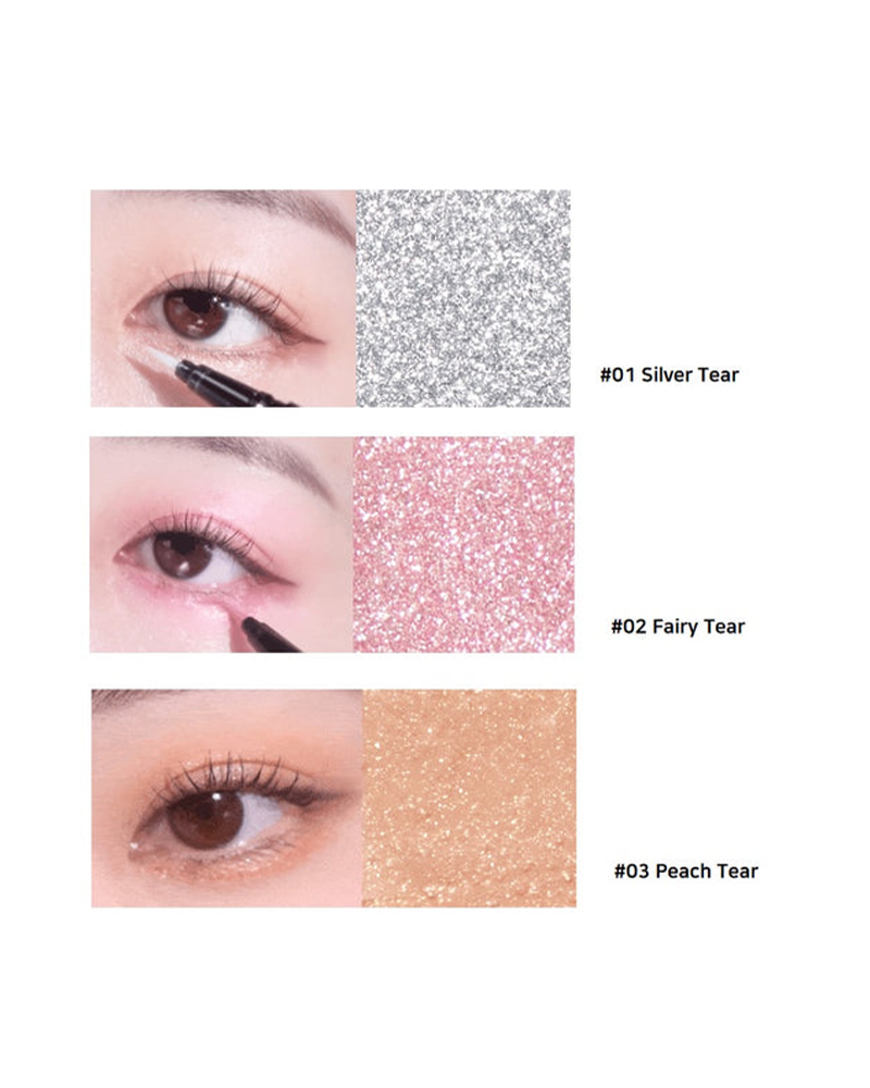Warehouse Sale - colorgram Milk Bling Glitter Liner #01 Silver Tear